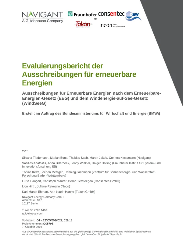 EE-Ausschreibungsdesign
