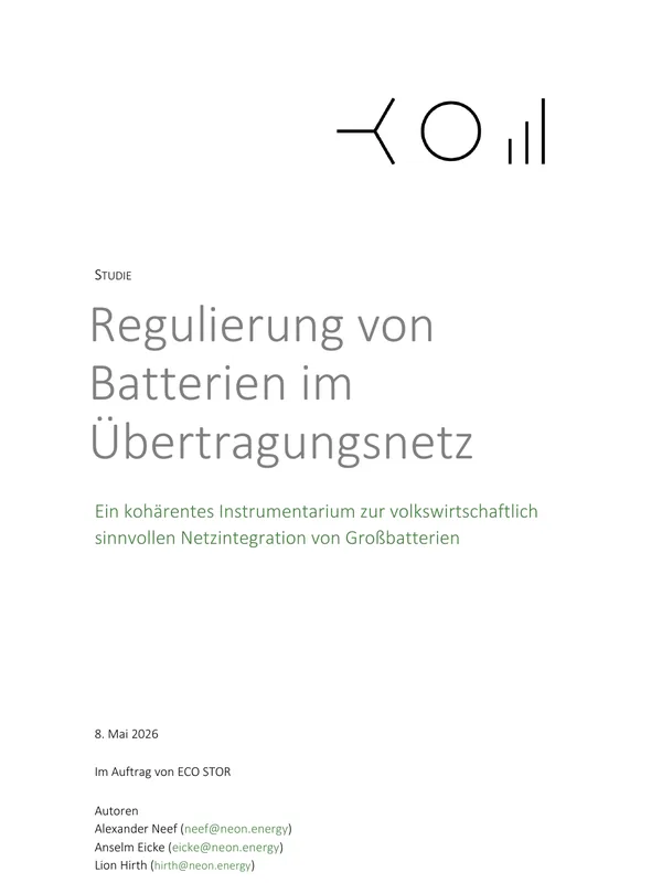 Regulierung von Großbatterien